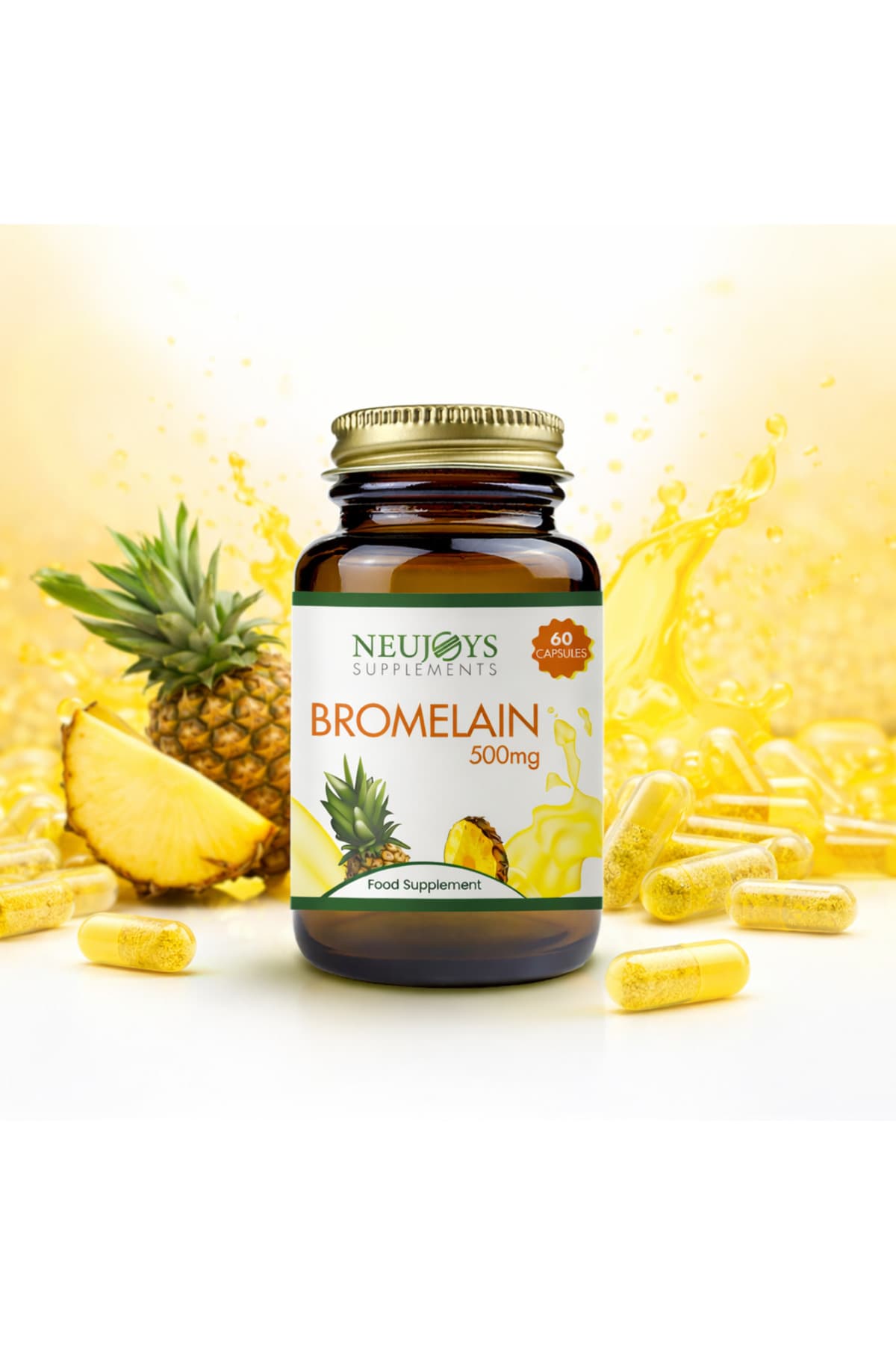 Bromelain 500 mg 60 Kapsül